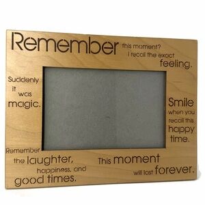 Wooden Inspirational Memories Quotes Photo Frame
